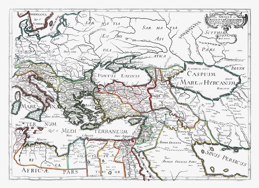 Roman Empire Middle East - Sanson 1641 art print by Sanson for $57.95 CAD