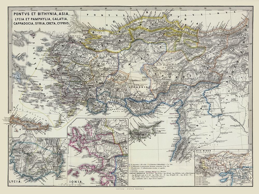 Asia Minor Middle East - Spruner 1865 art print by Spruner for $57.95 CAD