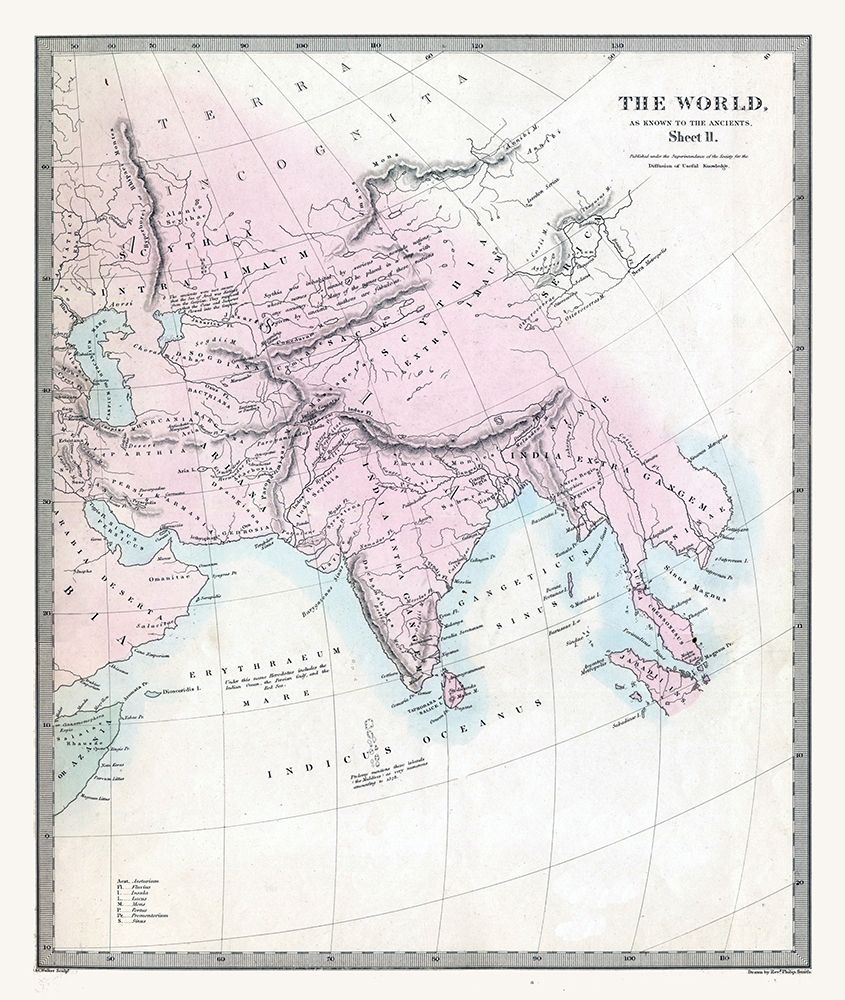 World Known to Ancients Asia - Stanford 1830 art print by Stanford for $57.95 CAD