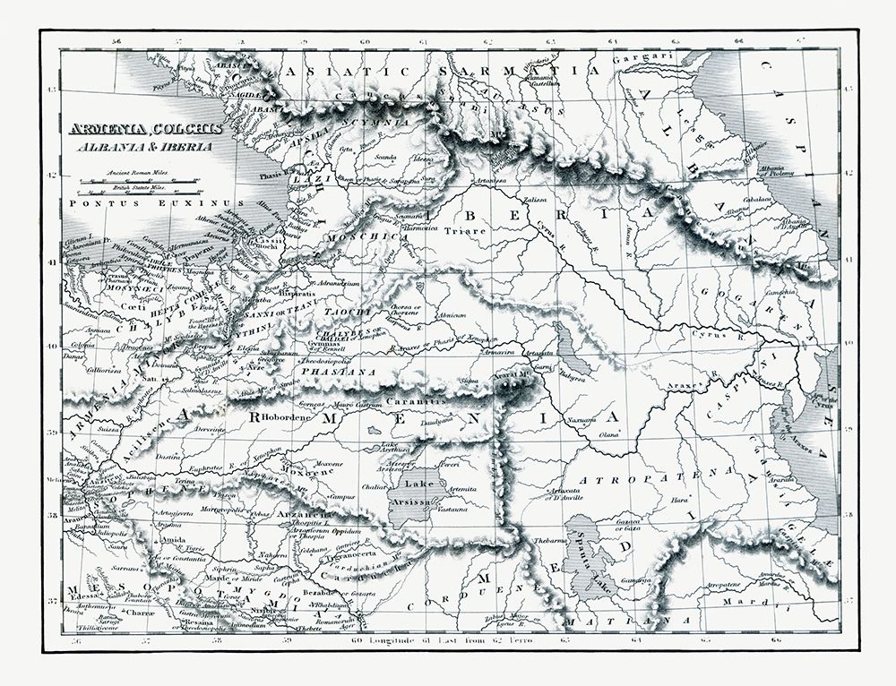 Asia Armenia Colchis Albania Iberia - Oxford 1828 art print by Oxford for $57.95 CAD