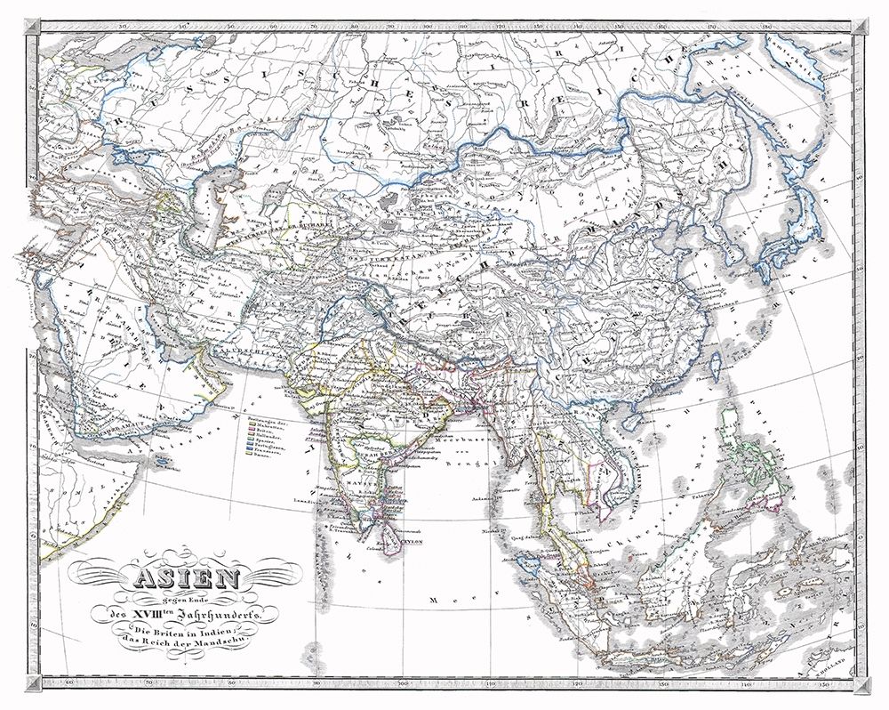 Asia End of 18th Century - Spruner 1855 art print by Spruner for $57.95 CAD