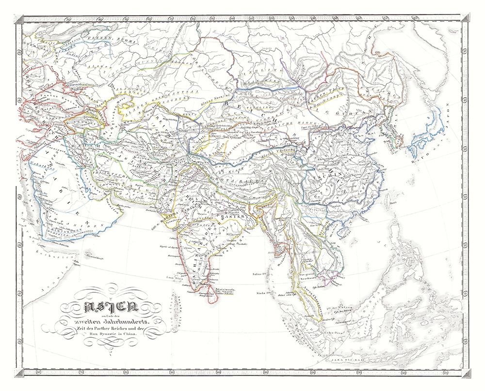Asia Parthian Empire Han China - Spruner 1855 art print by Spruner for $57.95 CAD