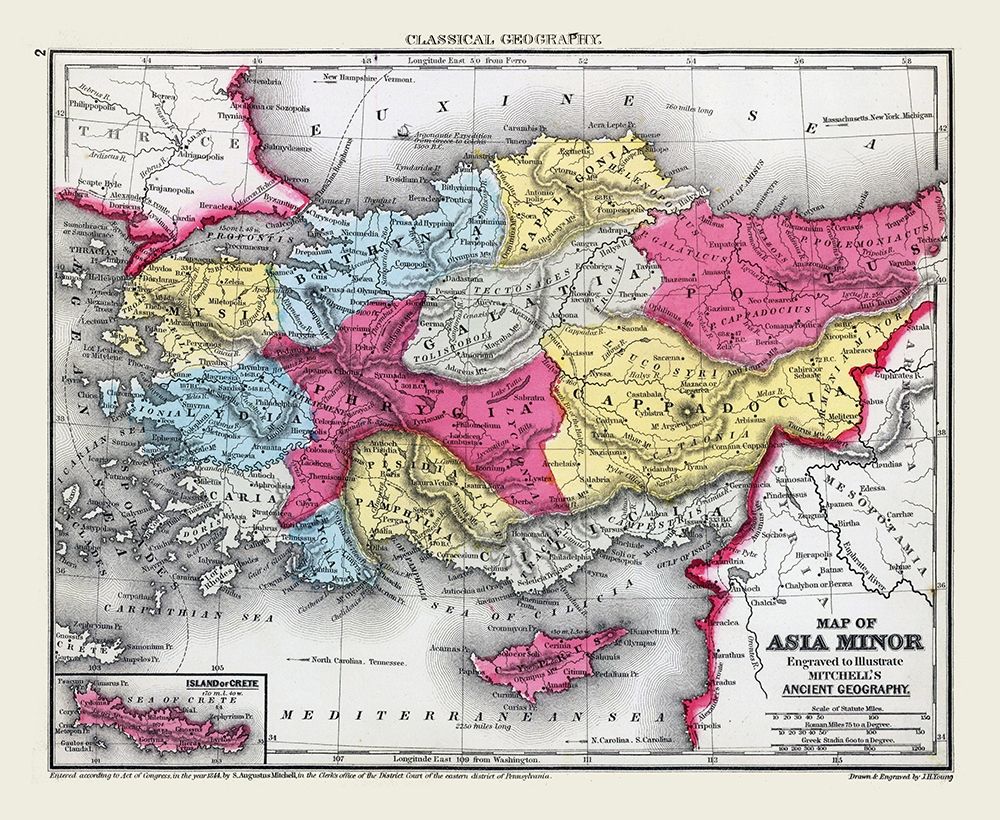 Asia Minor - Mitchell 1844 art print by Mitchell for $57.95 CAD