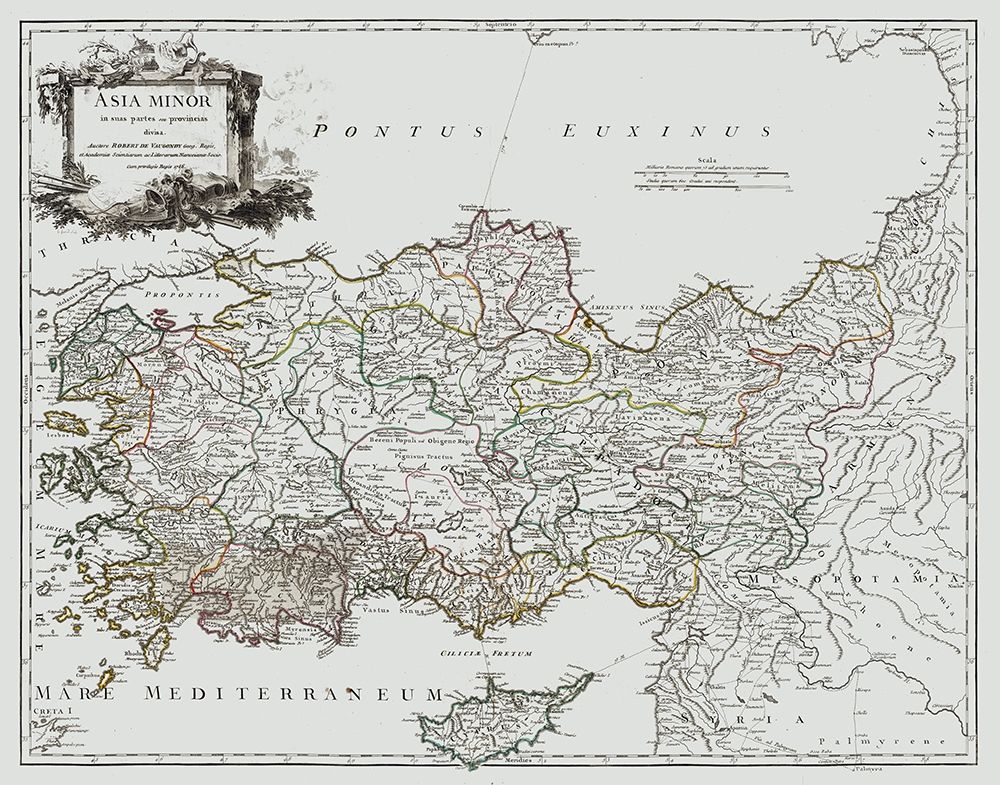Asia Minor - Vaugondy 1757 art print by Vaugondy for $57.95 CAD
