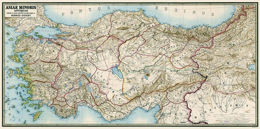 Ancient Asia Minor - Kiepert 1888 art print by Kiepert for $57.95 CAD
