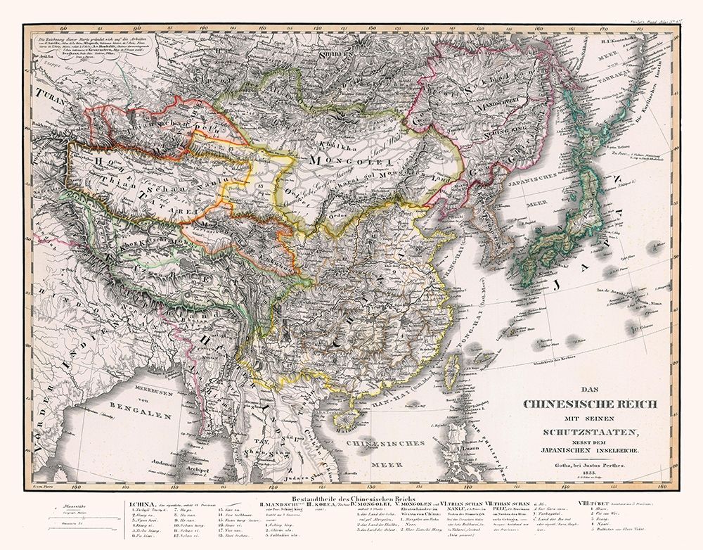 China Japan - Perthes 1833 art print by Perthes for $57.95 CAD