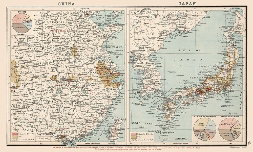 Asia China Japan Exports - Bartholomew 1907 art print by Bartholomew for $57.95 CAD