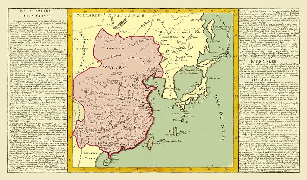 Asia Japan Chinese Empire Korea - Clouet 1787 art print by Clouet for $57.95 CAD