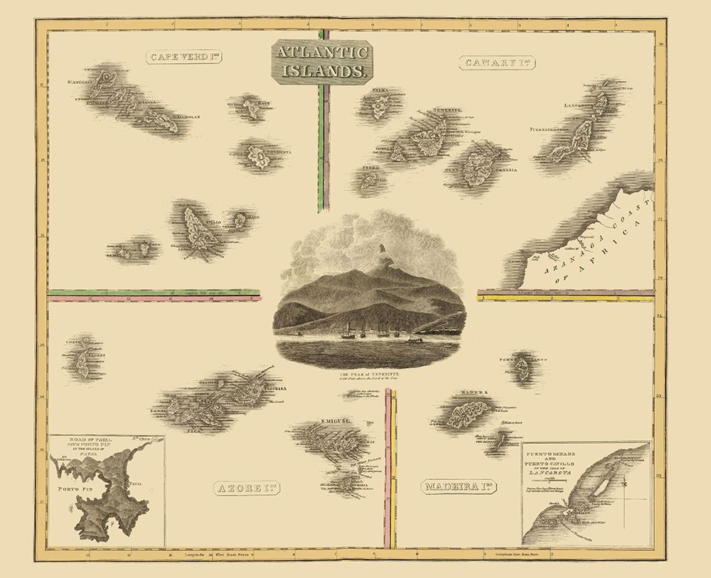 Cape Verde Canary Madeira Azore - Thomson 1814 art print by Thomson for $57.95 CAD