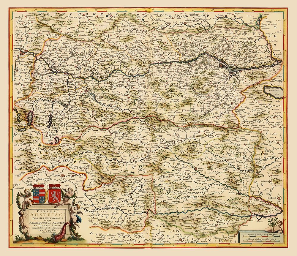 Austria - De Wit 1688 art print by De Wit for $57.95 CAD