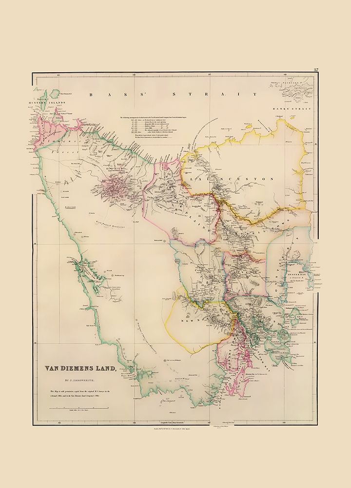 Australia Van Diemens Land Tasmania art print by Arrowsmith for $57.95 CAD