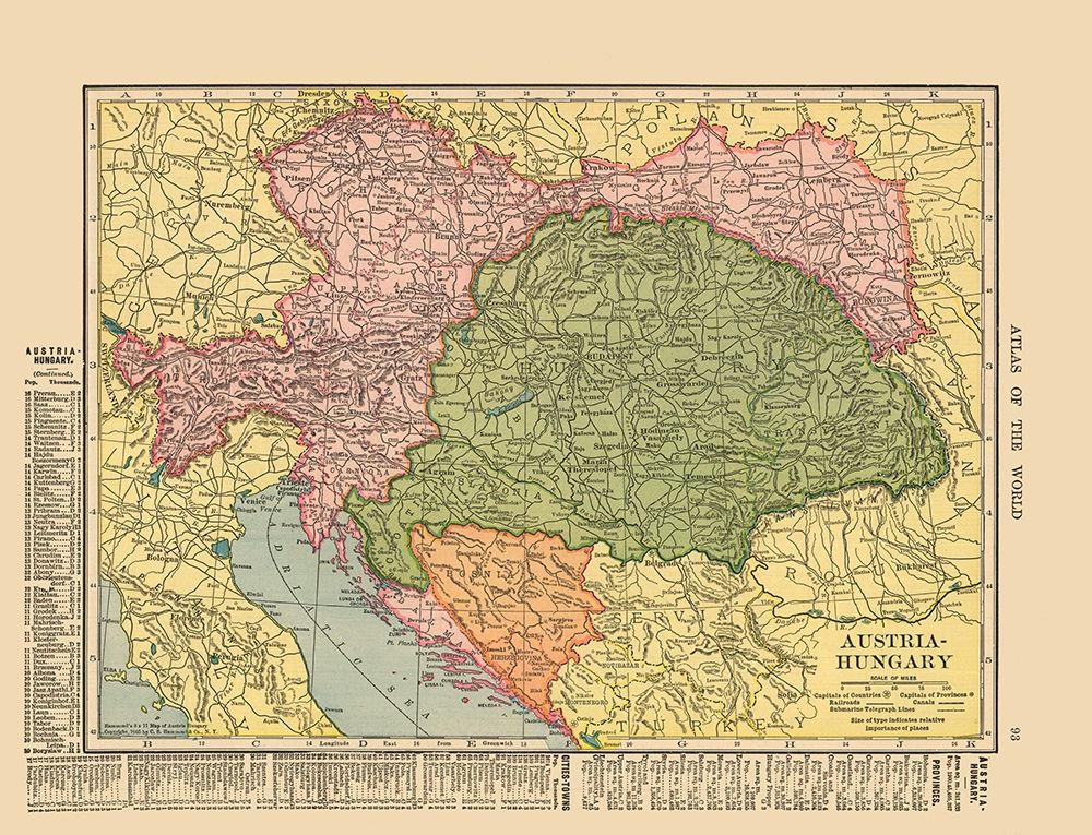 Austria Hungary - Hammond 1910 art print by Hammond for $57.95 CAD