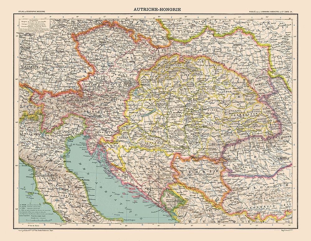 Austro Hungarian Empire - Schrader 1908 art print by Schrader for $57.95 CAD