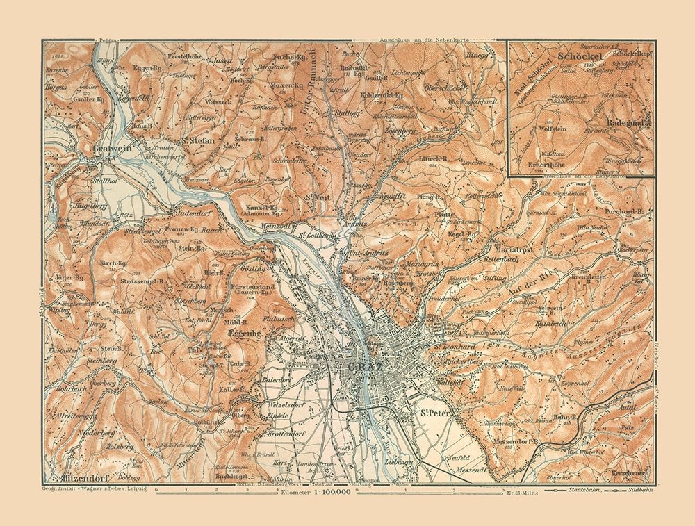 Graz Austria - Baedeker 1910 art print by Baedeker for $57.95 CAD