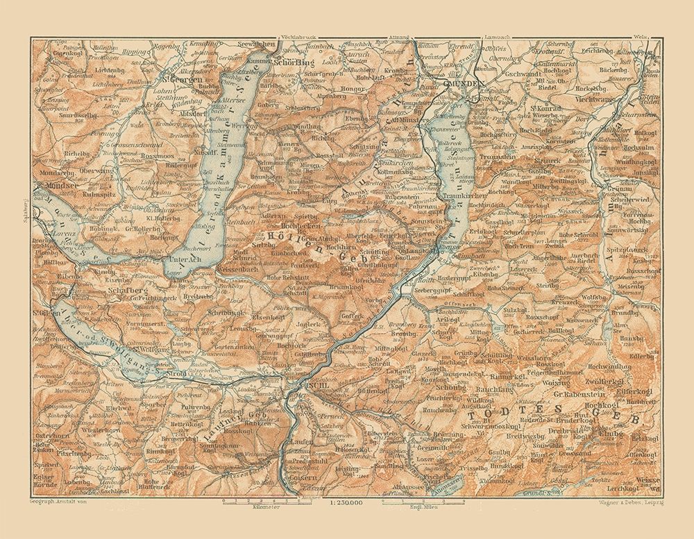 Hollen Region Austria - Baedeker 1910 art print by Baedeker for $57.95 CAD