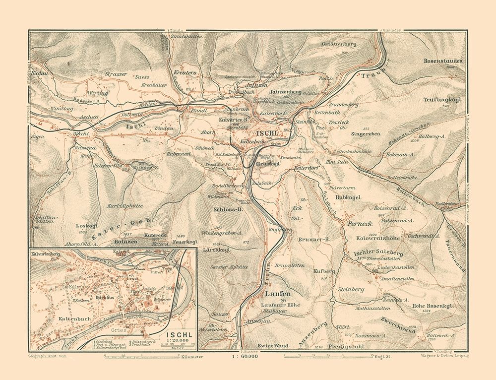 Ischgl Austria - Baedeker 1910 art print by Baedeker for $57.95 CAD