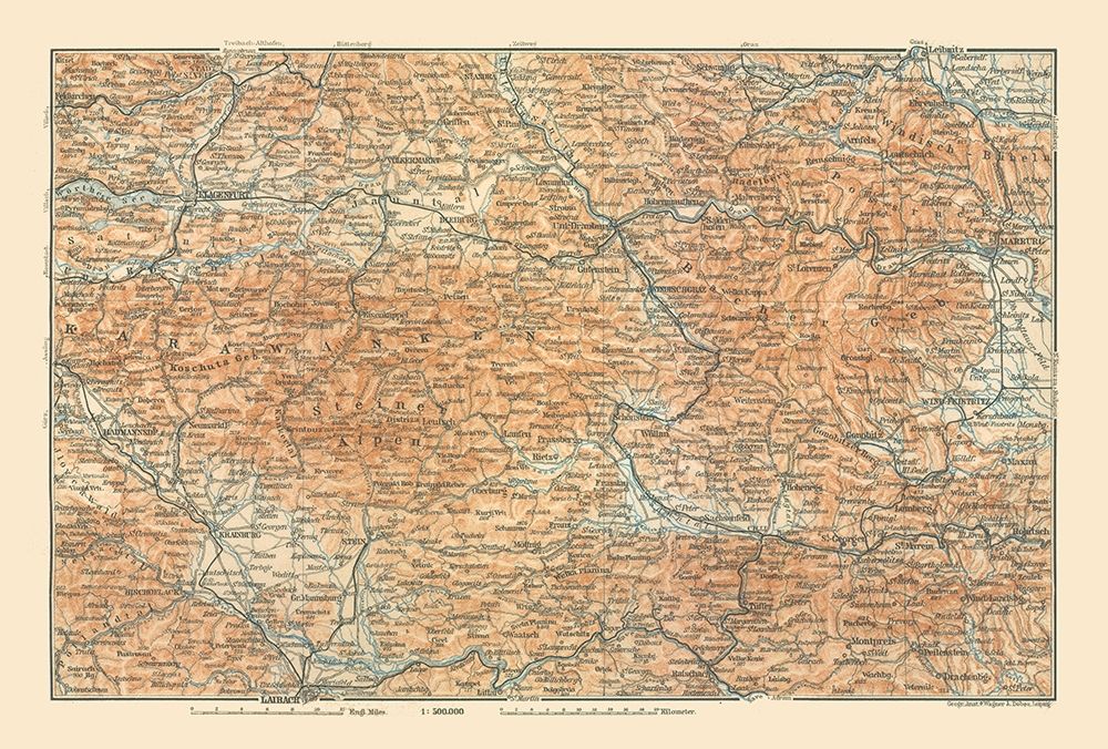 Southern Austria - Baedeker 1910 art print by Baedeker for $57.95 CAD