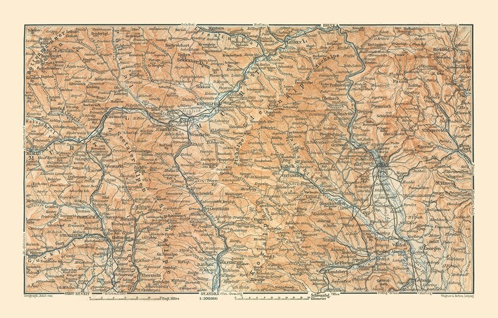 Northeastern Austria - Baedeker 1910 art print by Baedeker for $57.95 CAD