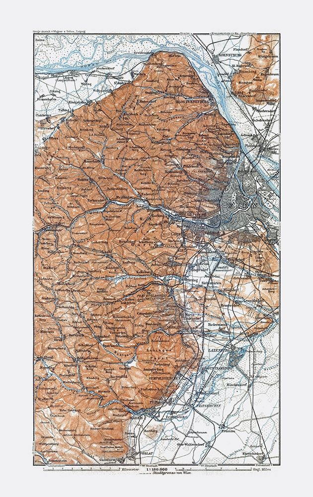 Vienna Region Austria - Baedeker 1910 art print by Baedeker for $57.95 CAD