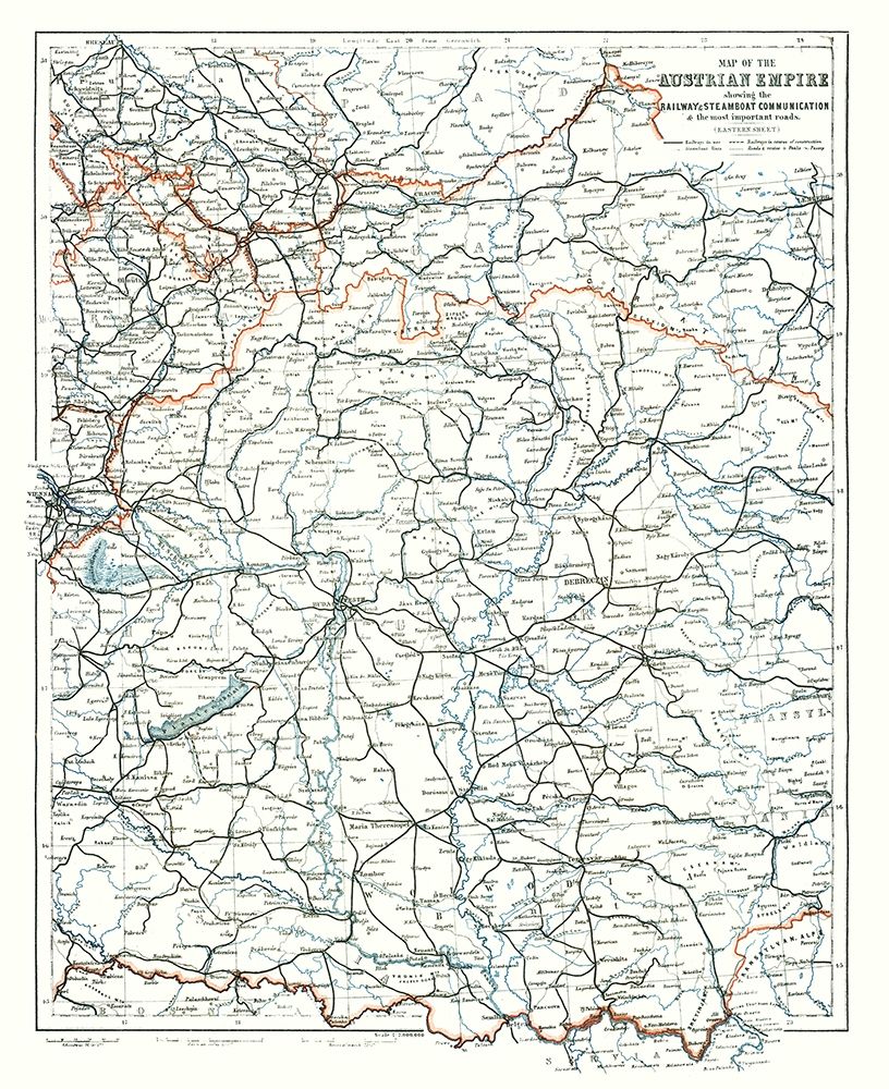 Railways Roads Austrian Empire - Baedeker 1896 art print by Baedeker for $57.95 CAD
