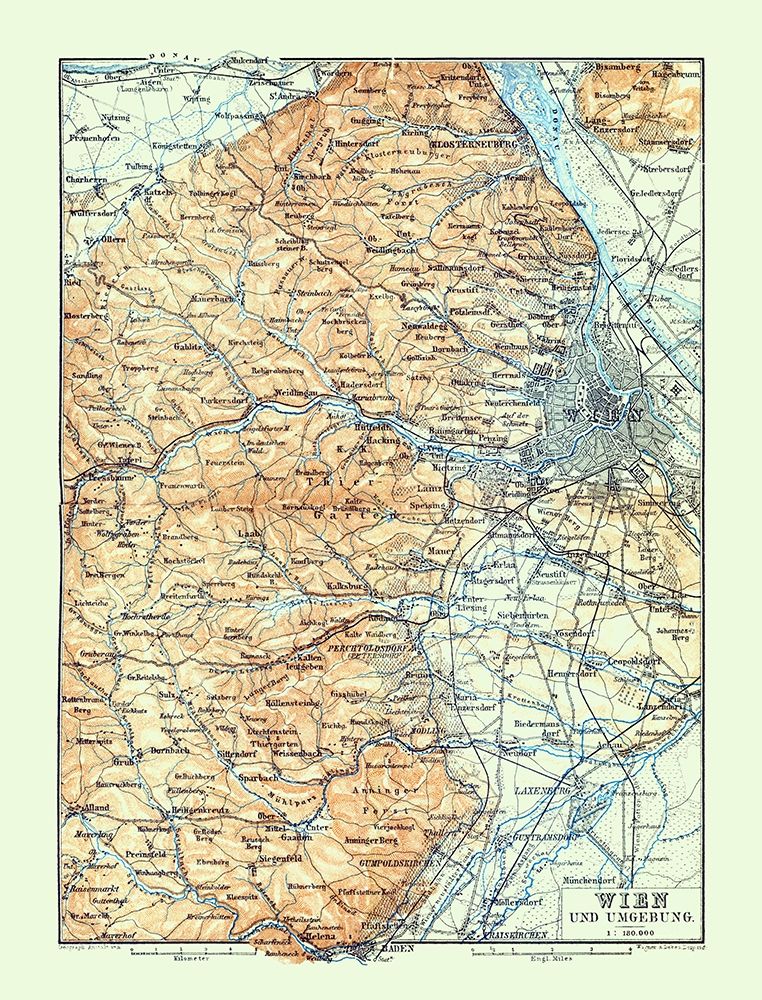 Vienna Austria - Baedeker 1896 art print by Baedeker for $57.95 CAD