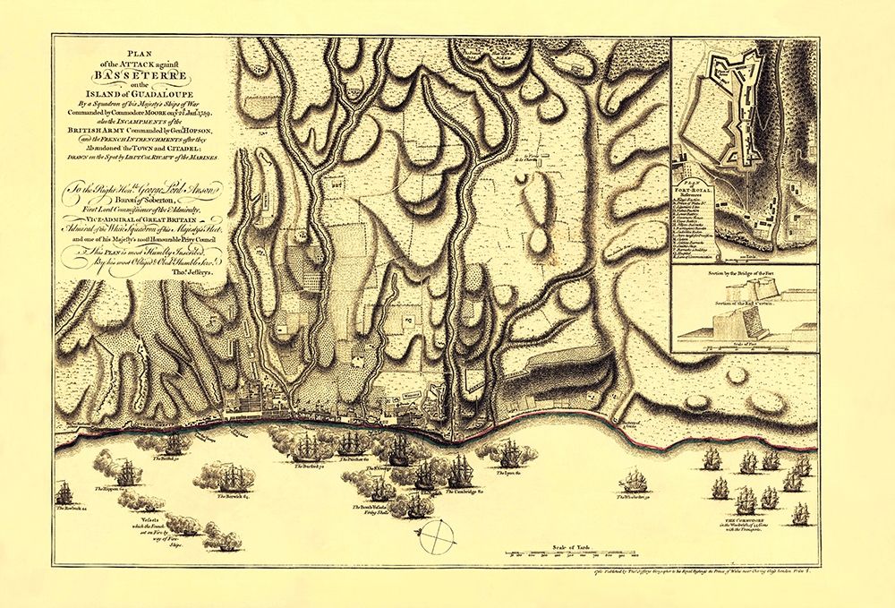 Attack Basseterre on Island Guadeloupe France art print by Jefferys for $57.95 CAD