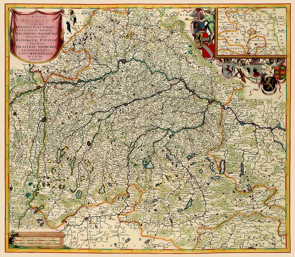 Bavaria Region Germany - De Wit 1688 art print by De Wit for $57.95 CAD