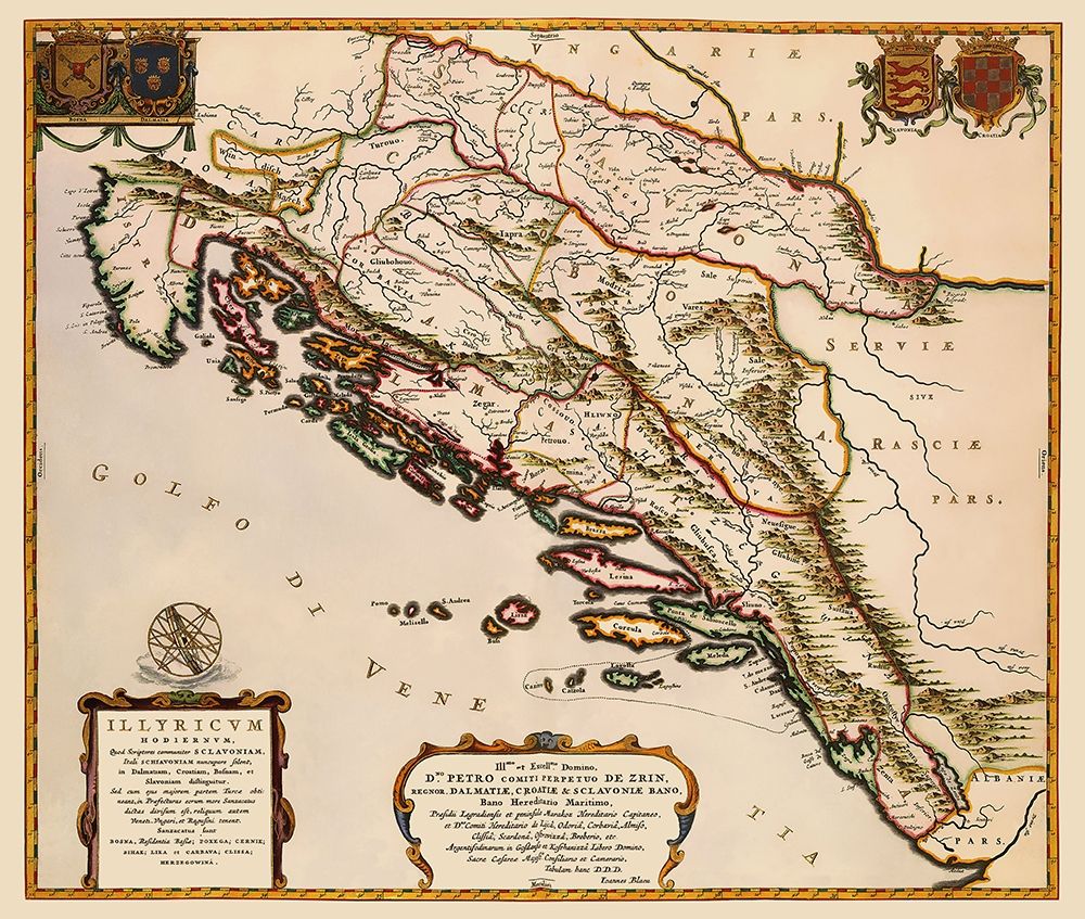 Balkan Peninsula Eastern Europe - Blaeu 1663 art print by Blaeu for $57.95 CAD