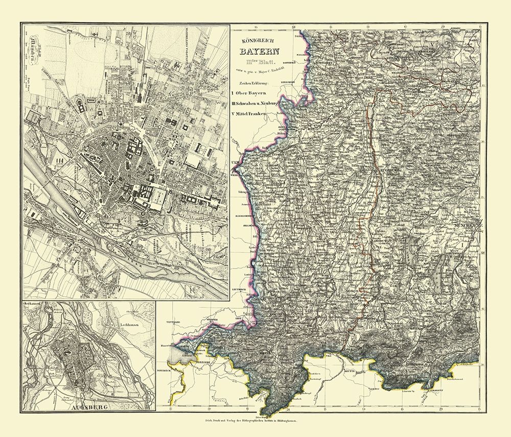 Bavaria Germany - Radefeld 1858 art print by Radefeld for $57.95 CAD