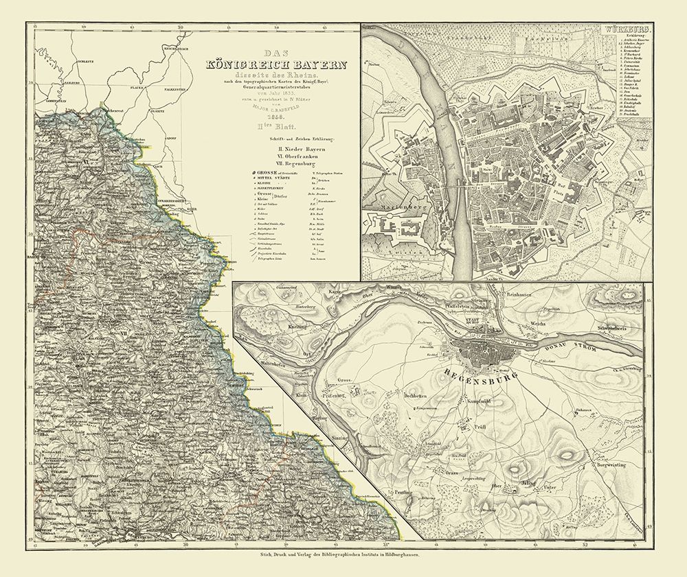 Bavaria Kingdom Germany - Radefeld 1858 art print by Radefeld for $57.95 CAD