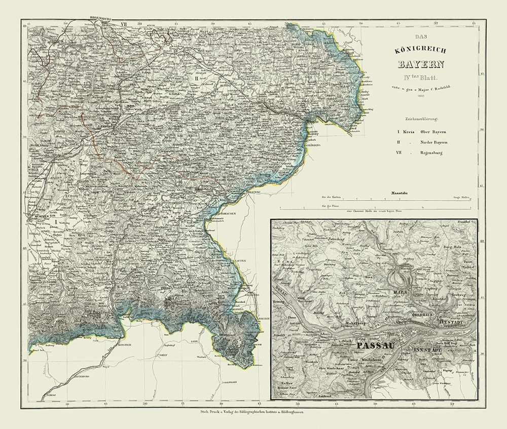 Bavaria Germany - Radefeld 1860 art print by Radefeld for $57.95 CAD