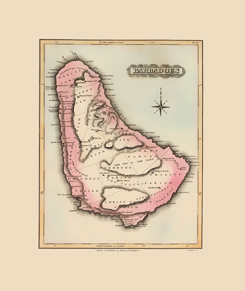Barbados - Lucas 1823 art print by Lucas for $57.95 CAD