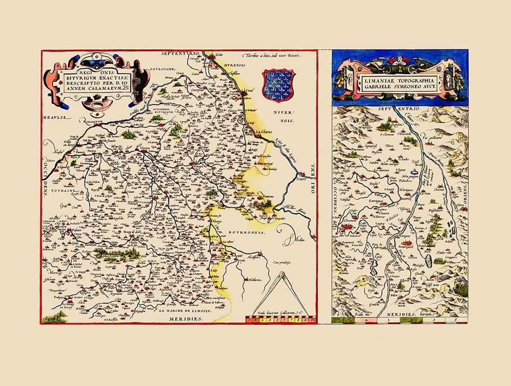 Berry Limagneantique Regions France - Ortelius art print by Ortelius for $57.95 CAD
