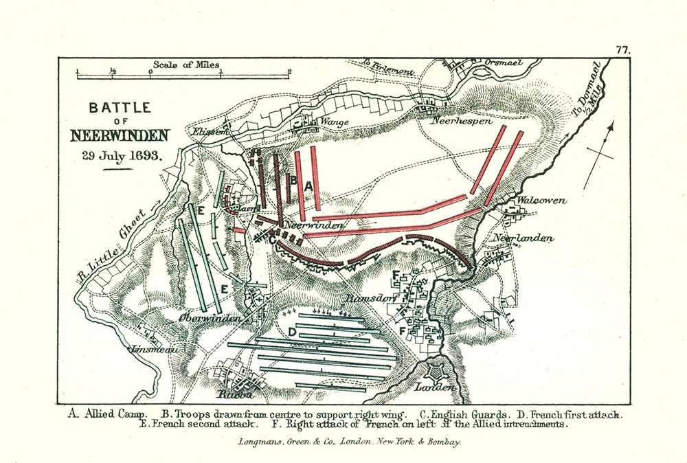 Battle of Neerwinden 1693 Belgium - Gardiner 1902 art print by Gardiner for $57.95 CAD