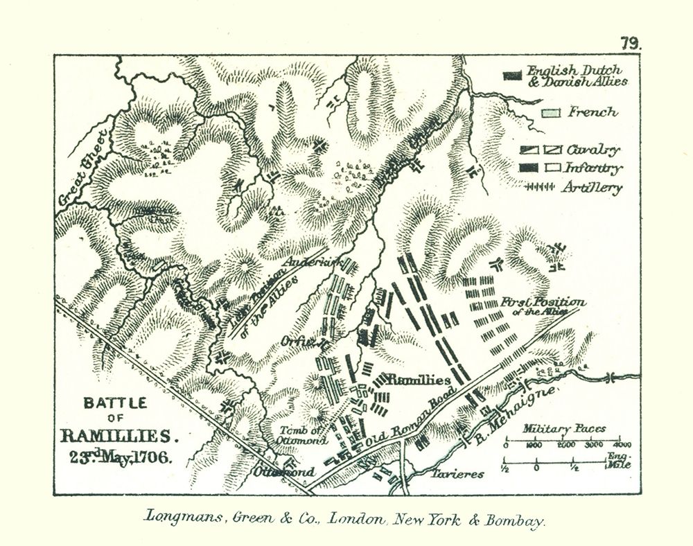 Battle of Ramillies 1706 Belgium - Gardiner 1902 art print by Gardiner for $57.95 CAD