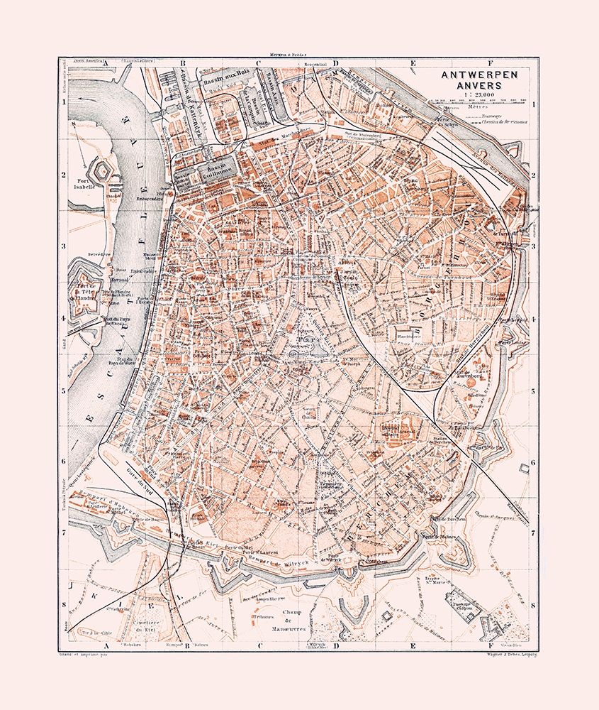 Antwerp Belgium Europe - Baedeker 1910 art print by Baedeker for $57.95 CAD