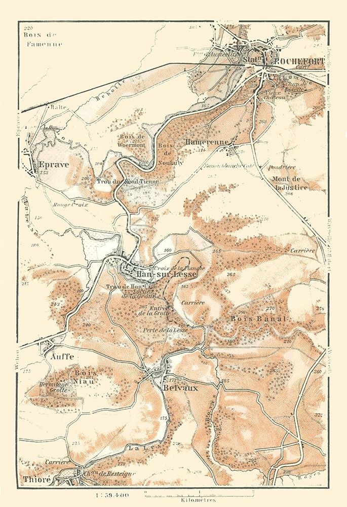 Rochefort Belvaux Belgium Europe - Baedeker 1910 art print by Baedeker for $57.95 CAD