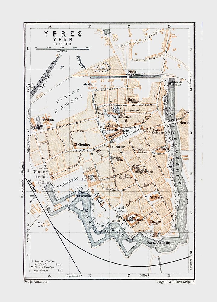 Ypres Belgium Europe - Baedeker 1910 art print by Baedeker for $57.95 CAD