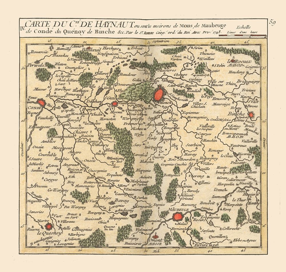 Hainaut Belgium - Robert 1748 art print by Robert for $57.95 CAD
