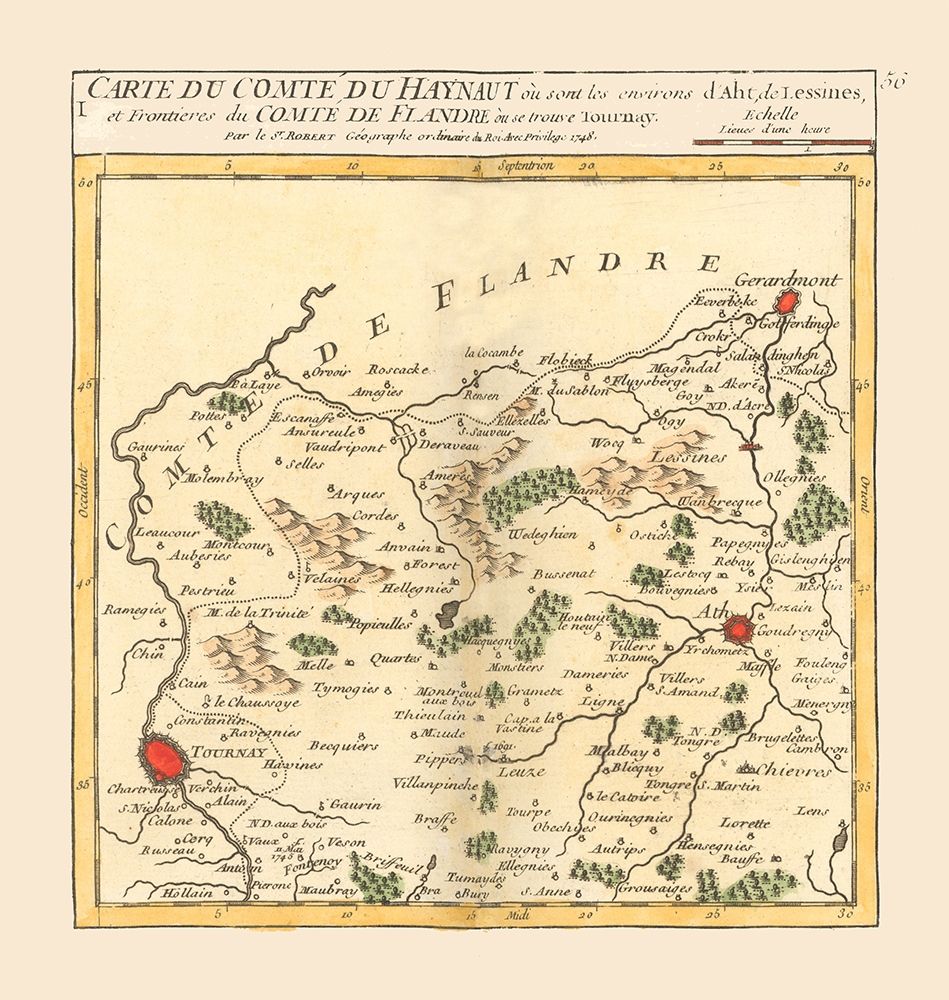Hainaut Belgium - Robert 1748 art print by Robert for $57.95 CAD