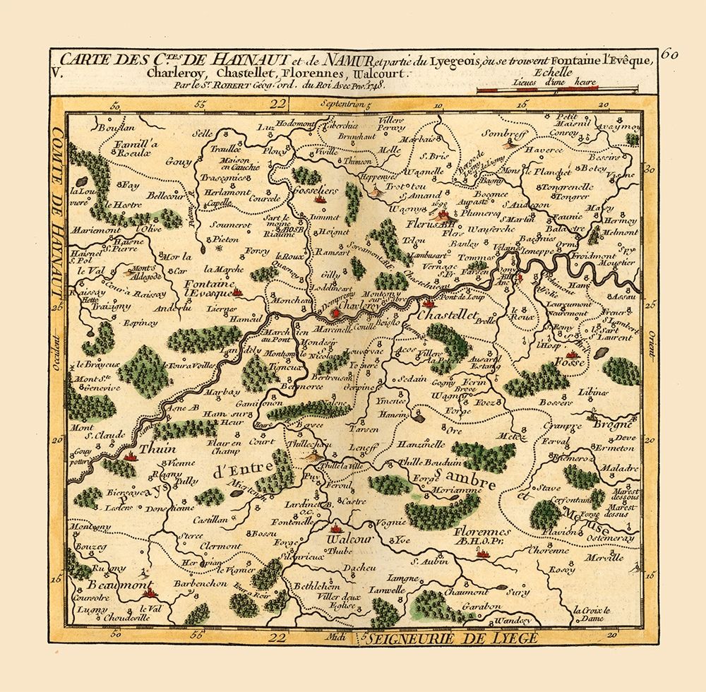 Hainaut Namur Belgium - Robert 1748 art print by Robert for $57.95 CAD