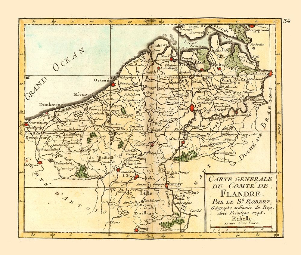 Flanders Belgium - Robert 1748 art print by Robert for $57.95 CAD
