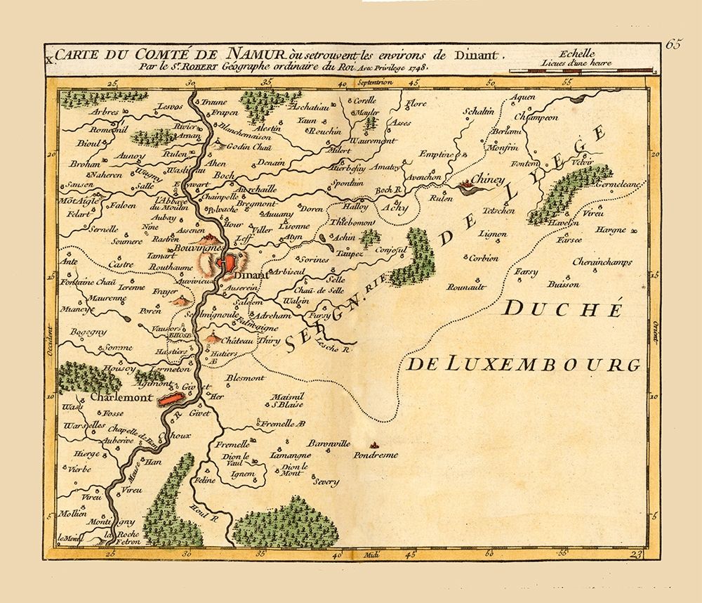 Dinant Environs Belgium - Robert 1748 art print by Robert for $57.95 CAD