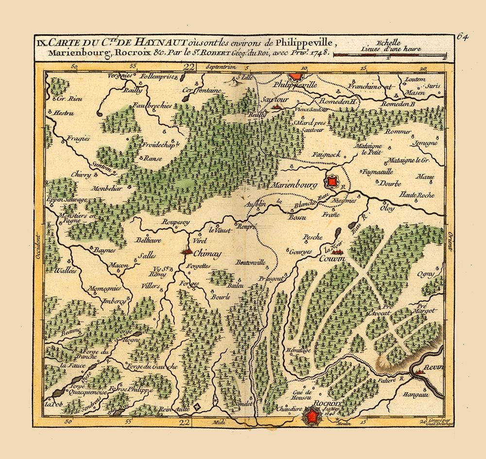 Philippeville Belgium - Robert 1748 art print by Robert for $57.95 CAD