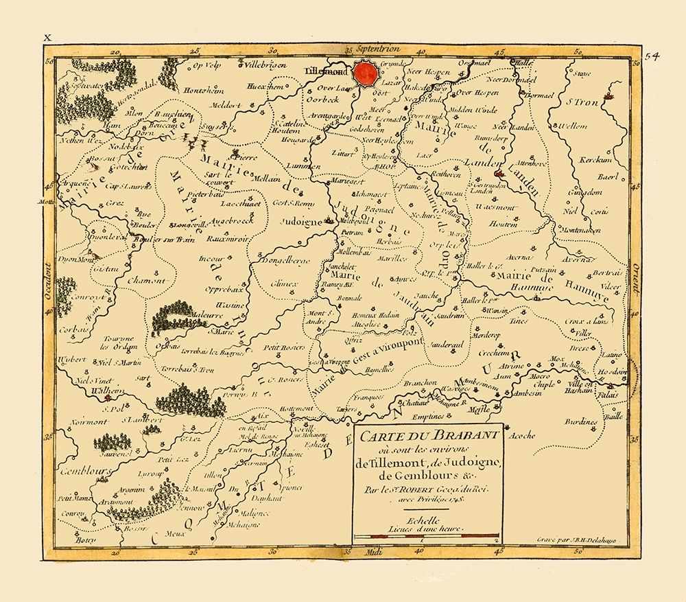 Brabant Province Belgium - Robert 1748 art print by Robert for $57.95 CAD