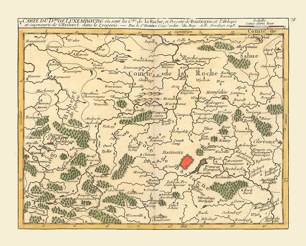 Bastogne Luxembourg Province Belgium - Robert 1748 art print by Robert for $57.95 CAD