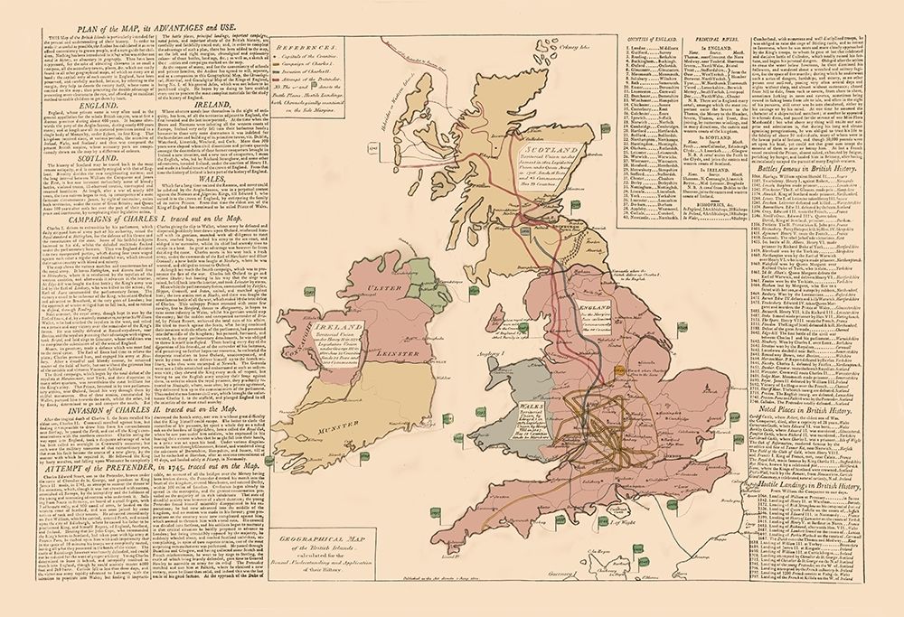 Ireland Wales England Scotland - Le Sage 1801 art print by Le Sage for $57.95 CAD