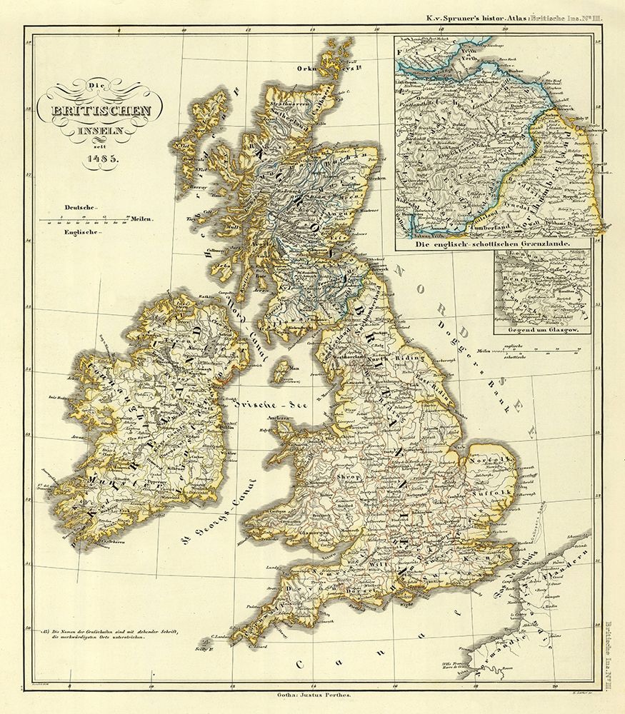 British Isles - Spruner 1485 art print by Spruner for $57.95 CAD