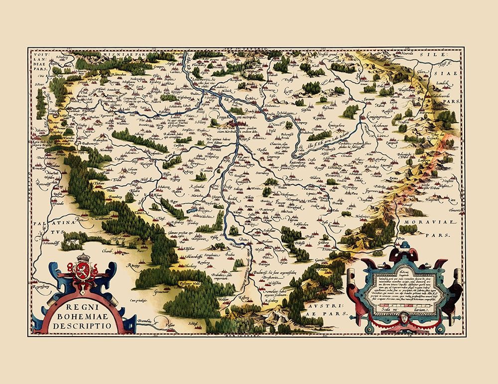 Bohemia Czech Republic Eastern Europe art print by Ortelius for $57.95 CAD