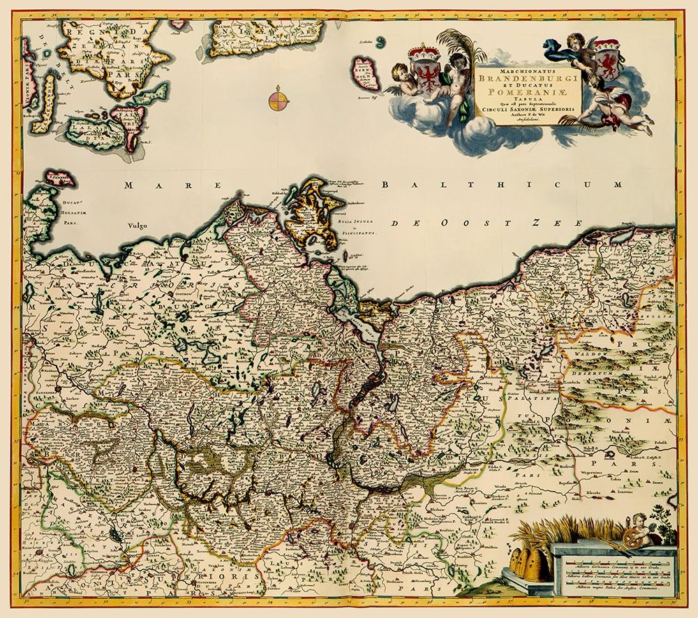 Brandenburg Germany - De Wit 1688 art print by De Wit for $57.95 CAD